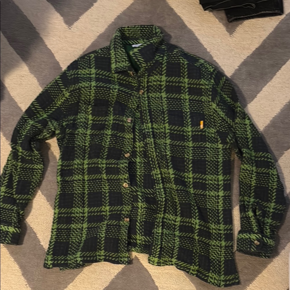Urban Outfitters Knit Plaid Button-Up Jacket